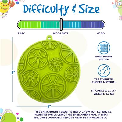 Citrus Design eMat Enrichment Lick Mat With Suction Cups