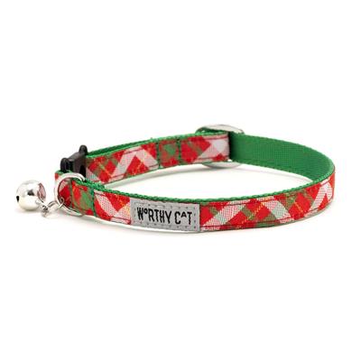 Holiday Plaid Cat Collar