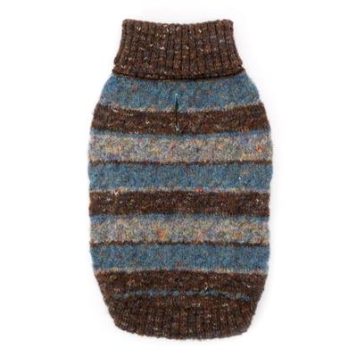 Blue Tweed Stripe Turtleneck