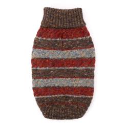 Red Tweed Stripe Turtleneck