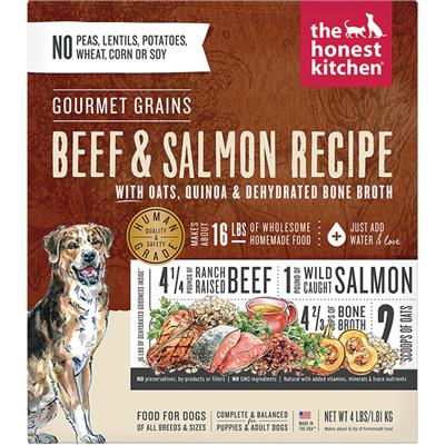 Honest Kitchen Dog Gourmet Grain Beef And Salmon 4Lbs. Box
