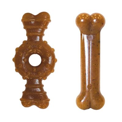 Nylabone Just for Puppies Teething Chew Ring Bone Chicken, Medium/Wolf  Up To 35 Lbs. 2 ct (Pack of 2)