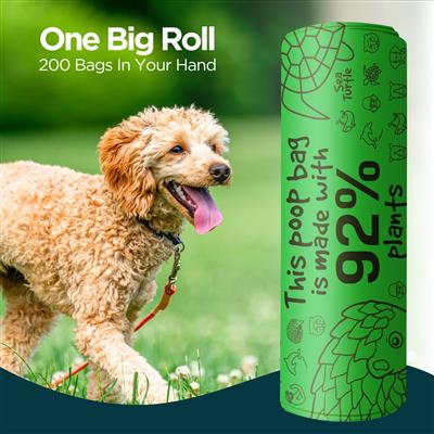 The Original Poop Bags® 92% Plants 200 Dog Waste Poop Bags