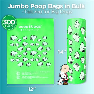 Peanuts® Jumbo Dog Waste Bags, 300 count