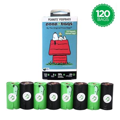 Peanuts® USDA Biobased Unscented Dog Poop Bags, 120 count