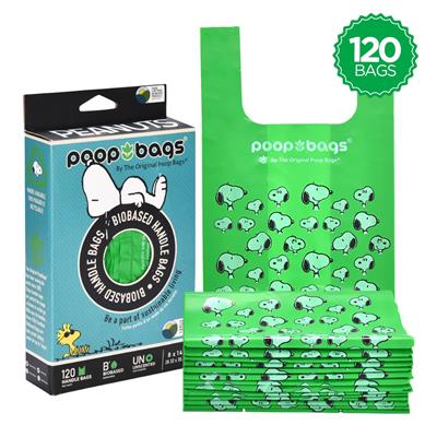 Snoopy® 38% Plant-Based Handle Tie Poop Bags - 120 Count