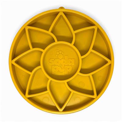 Sunflower Design eTray Enrichment Slow Feeder Tray for Dogs - Yellow