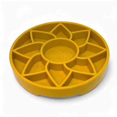 Sunflower Design eTray Enrichment Slow Feeder Tray for Dogs - Yellow