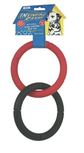 JW Pet Invincible Double Chains Dog Toy Assorted 1ea/LG