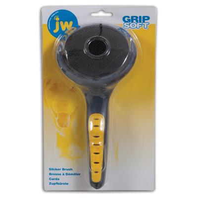 JW Pet Slicker Brush Grey/Yellow 1ea/LG