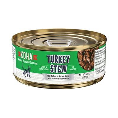 Koha Cat Turkey Stew 5.5oz.(Case of 24)
