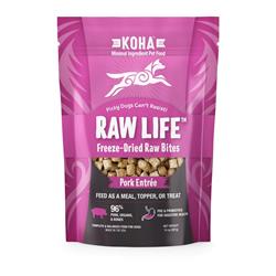 Koha Dog Grain Free Raw Freeze Dried Bites Pork 14oz.