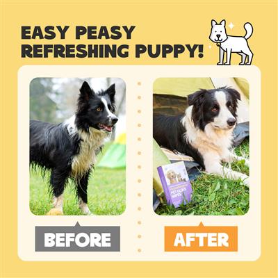 HICC Pet® Hypoallergenic Pet Glove Wipes For Dogs & Cats, 6 pcs - unscented