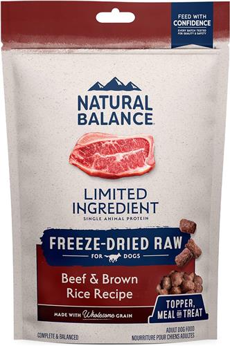 Natural Balance Pet Foods L.I.D. Freeze Dried Raw Dog Food Beef & Brown Rice 1ea/12 oz