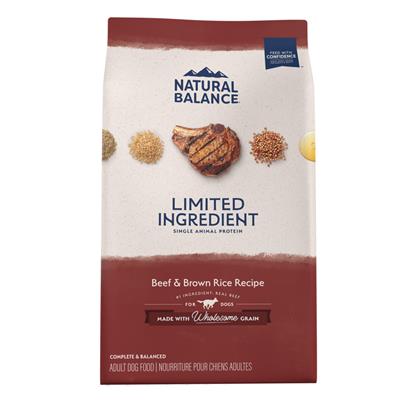 Natural Balance Pet Foods Limited Ingredient Dry Dog Food Beef & Brown Rice 24lb