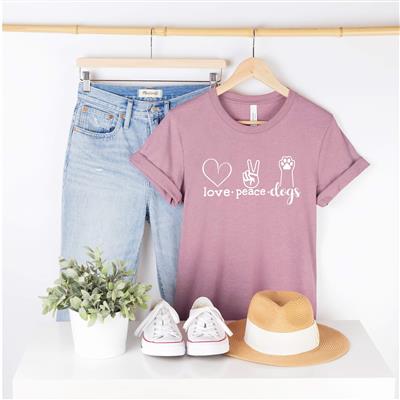 People Shirt | Dog Mom Shirt | Dog Shirts | Printed Tshirt | Human Dog Gear | LOVE PEACE DOGS