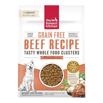 The Honest Kitchen Dog Clusters Grain Free Beef 1 Lbs. Trial