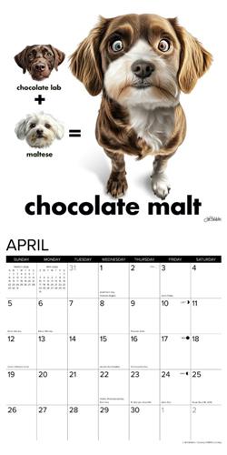 Mutt Mashups 2026 Wall Calendar