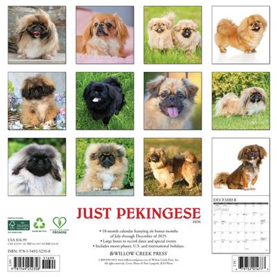 Pekingese 2026 Wall Calendar
