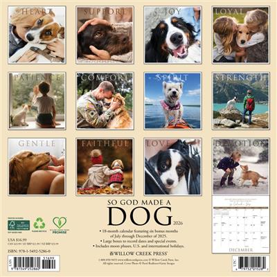 So God Made a Dog 2026 Wall Calendar