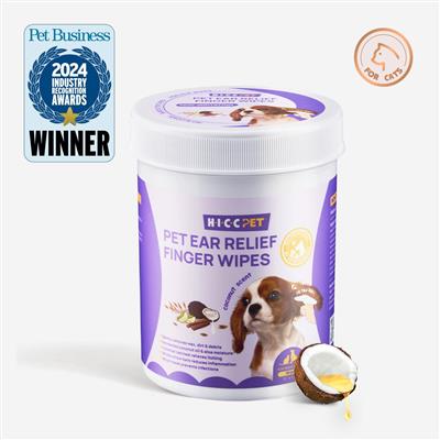 HICC Pet® Pet Ear Relief Finger Wipes For Dogs & Cats
