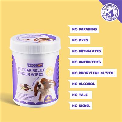 HICC Pet® Pet Ear Relief Finger Wipes For Dogs & Cats