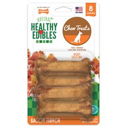 Nylabone Healthy Edibles AllNatural Long Lasting Chew Treats Bacon, XS/Petite  Up To 15 Lbs. 8 ct