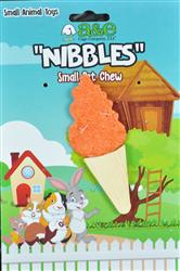A &E Cages Nibbles Small Animal Loofah Chew Toy Ice Cream Cone; 1ea