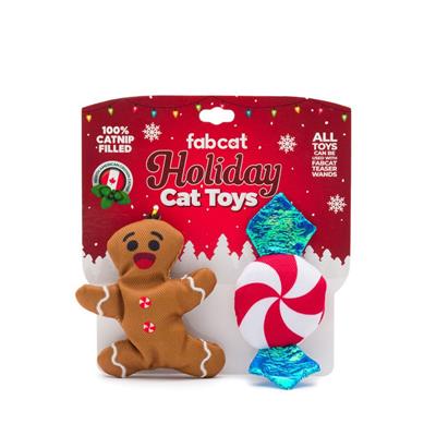 Gingerbread/Peppermint 2-Pack Cat Toy