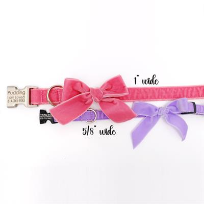 Velvet Bow Collar Set - 20+ Colors
