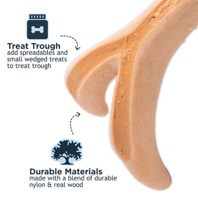 Tall Tails Peanut Butter Antler Chew Dog Toy