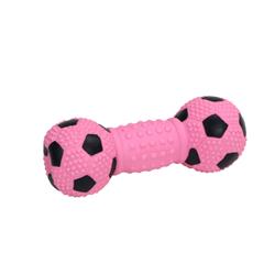 Rascals Latex Soccer Dumbbell Dog Toy Pink 1ea/5.5 in