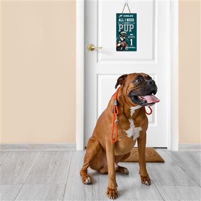 JALEN HURTS (PHL) "ALL I NEED IS MY PUP AND FOOTBALL" SIGN