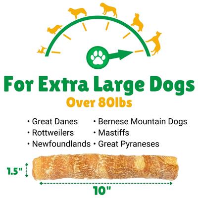 Bulk Box Chicken Wrapped Beefhide Bullstick 12 count