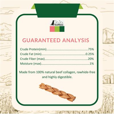 Braided Collagen Stick Dog Treats - 6" Thick (25/case)
