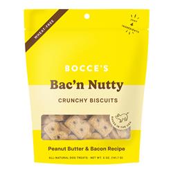 Bocces Bakery Everyday Bac'n Nutty Biscuits Crunchy Dog Treats (Pack of 3)