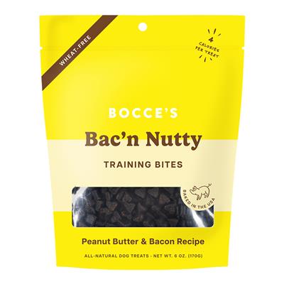 Bocces Bakery Dog Training Bacon Nutty 6oz (3pack)