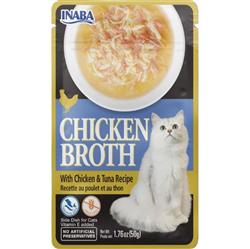 Inaba Chicken Broth Side Dish For Cats Chicken/Tuna 1.76oz. (Case of 8)