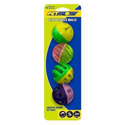 PETSPORT Kitty Jingle Balls 1.6" 4pk