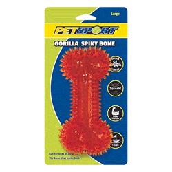PETSPORT Large Gorilla Spiky Bone 8"