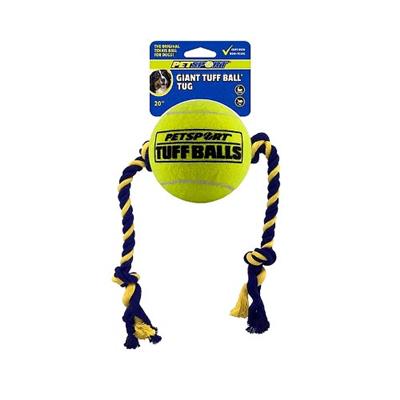 PETSPORT Tuff Ball Tug Giant 20" Rope w/ 4" Ball