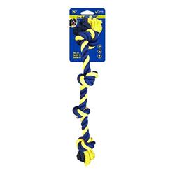 PETSPORT Twisted Chews Large 4-Knot Cotton Rope 25"