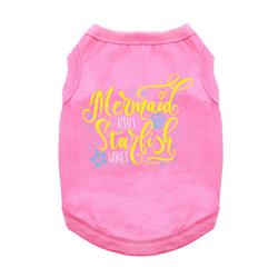 Mermaid Kisses Starfish Wishes Dog Shirt - Carnation Pink