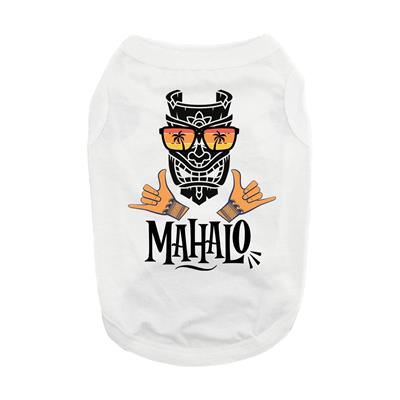 Mahalo Dog Shirt - White