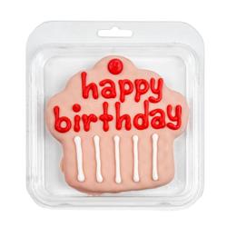 Bosco & Roxy's | Birthday 2025 | Prepackaged Giant Pink Happy Birthday Cupcake | 12/case