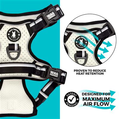 NeoCool™ No Pull Dog Harness With Handle | Sport White