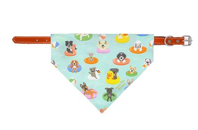 Summer Bandana Collar Style | Beach, Lake | Nautical Bandana | Dog | DOGS ON FLOATIES
