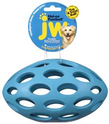 JW Pet Hol-ee Football Dog Toy Assorted 1ea/LG