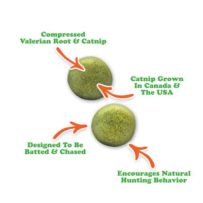 Kalico Kush Compressed Catnip Ball Refill - 2 pack