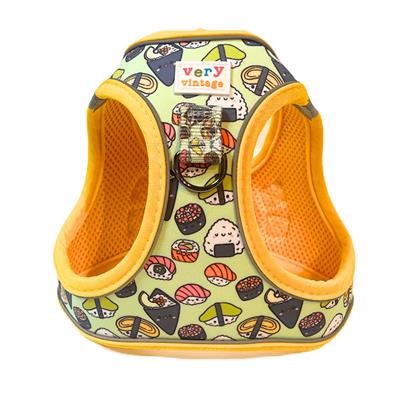 Sushi Print Dog Harness | Small Dog Harness | Cat Harness | Step-In No-Pull Harness | Eco-Friendly Vest Style | Soy Cute